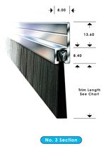 100mm Brush Strip Draught Excluder, 3 metre long