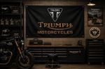 Triumph Motorcycles Wall Flag 3x5ft Polyester Garage Decors