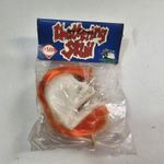 Esco Chattering Skull Vintage Halloween Toy With Air Tube Orange Hair 1980s