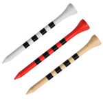 100pcs Wooden Straight Golf Tees 70mm Golf Tee Striped