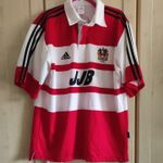 Wigan Warriors Adidas Rugby Shirt Home 1999/2000/2001 Red Jersey Men Size L