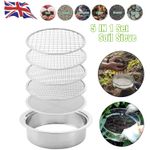 Garden Sieve Metal Riddle Soil Sieve 12mm/6mm/3mm Mesh Sifter Stone Compost