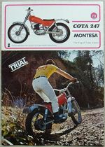 MONTESA COTA 247 Trial Motorcycle Sales Specification Leaflet c1971