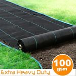 50M Heavy Duty Weed Control Fabric Membrane Garden Ground Cover  Landscape Mat
