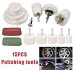 15PC Buffing Wheel for Drill,Buffing Pad Polishing Wheel Kits for Metal Aluminum