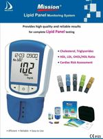 Mission Lipid CareProfile Meter Cholesterol Triglycerides WITH 25 STRIPS SHIP
