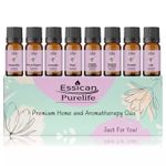 FRAGRANCE OIL OR 100% PURE ESSENTIAL OIL GIFT SETS, 8x10ML BOTTLES AND BOX