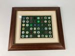 48 Framed Golf Ball Marker Display Golf Club Badges Collectible