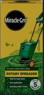 Miracle-Gro Rotary Spreader Lawn Spreader Fertilizer Sower Rock Salt Garden 48HR