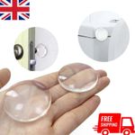 6Pcs Wall Protector Self Adhesive Rubber Stop Door HandleBumper Guard Stopper UK