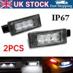 2X LED Licence Number Plate Light Fit For Peugeot 208 2008 308 508 SW 3008 5008