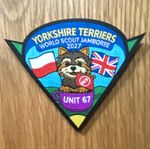 Yorkshire Terriers World Scout Jamboree 2027 Unit 67 Scout Badge Patch