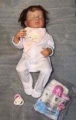 19-inch sleeping reborn baby doll with accessories