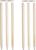 CRICKET STUMPS HEAVY DUTY STUMPS + BAILS (6 Stumps + 4 bails)