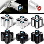 Genuine 4 Piece BMW M Sport Tyre Valve Dust Caps Black Stem Case Covers