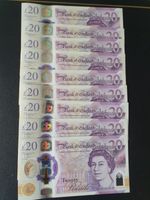 Queen Elizabeth II  9x £20 Bank Notes Consecutive Run Mint Condition
