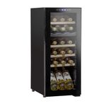 Wine Cooler Drinks Fridge 18 Bottle Dual Zone Touch Screen Black Baridi DH89 B