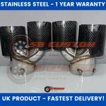 BMW CHROME CARBON FIBRE TIPS M240I M340I M440I 840I X3 X5 QUAD EXHAUST TIPS BMW