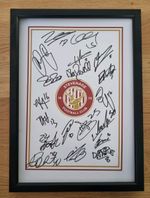 stevenage Fc Signed 2026 A4 Sheet Framed  hand signed autograph