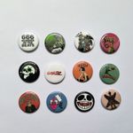 Gorillaz Mountain Tour VIP Room Set of 12 Pin Badges Music Merchandise 