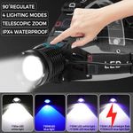 LED Head Torch Headlamp Headlight Super Bright Flashlight Camping Fishing 100W