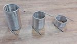 Spiral 2.5m to 10m Stainless Steel Pipe 8x1mm AISI 316L EN 1.4404 with Inner D. 104mm