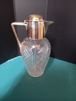 Wine Ewer.Hukin And Heath Silver Plated Cut Glass Ewer.