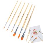 Nylon Brushes Fine Detail Paint Brush Set of 6, for Art, Model Making, Hobby