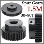 Spur Gears 1.5Mod Transmission Gear With Step 45# Steel Pinion Motor Gear 30~80T