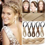 Elegant Blonde Headband Hairpiece Braided Plait Hair Band Plaited Hair Extension