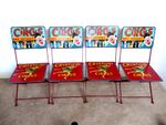 Vintage Circus Fairground Memorabilia ' Cristiani Bros ' Metal Folding Chairs