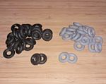 4 8 12 25 50 Dinky 23 Racing Car Supertoy Herringbone Black Grey Tyres 20mm O/D