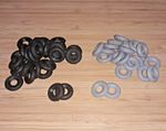 4 8 12 25 50 Dinky 23 Racing Car Supertoy Herringbone Black Grey Tyres 20mm O/D
