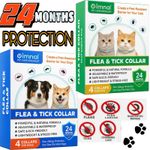 Dog Cat Flea Collar Treatment Pet Adjustable 24 Month Protection 4 PACK COLLARS