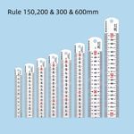 Silverline Stainless Steel Rule 150,200 & 300 & 600mm Metric Imperial Measuring