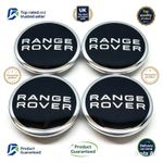 Range Rover 63mm Black Chrome Wheel Centre Caps Hub Cover Evoque Freelander
