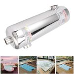 60KW Swimming Pool Heat Exchanger SPA Thermostat Heater Pool Circulating UK'