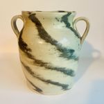 Signed Harry Kale NC Catawba Valley Swirl Stoneware Folk Pottery Vase Jar 6.5 In