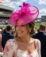 Pink Fascinator Weddings Races