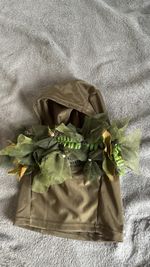 CUSTOM GHILLIE AIRSOFT MESH MASK OLIVE GREEN SUMMER 3D CAMO STEEL MESH
