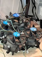 10 × Used Intel Socket  Aluminium Heatsink CPU Cooling Fan ( 1155 1150 1151)