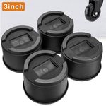 Set of 4 Bed Risers Furniture Legs Bed Lifts fits All Wheels of Furniture Risers