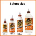 Gorilla Wood Glue Water Resistant Adhesive PVA White Strong Fast Dry Timber Bond