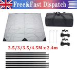 2.5/3/3.5/4.5Mx2.4m Campervan Awning Canopy Sun Shade Shelter with Pole Caravan