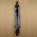1x Genuine Silver FOX Fur Pelts Soft Winter Dense Real Leather Hides DIY Collars
