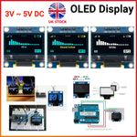 0.96" OLED Display 128x64 I2C SSD1306 for Arduino Uno Mega 2560 BlueYellow/White