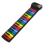 Roll-up Piano Keyboard Silicone 37-Key Keyboard Rainbow for Beginners