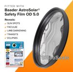 Solar Sun Filter for Camera Lens Fitted With Baader AstroSolar OD5.0 Film 52-105