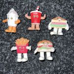 Bundle of Mini Fast Food Figurines - Cola, Fries, Burger, Ice Cream etc