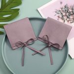 Luxury Soft Bow Velvet Gift Pouches Bag Jewellery Drawstring Wedding Party 8x8CM